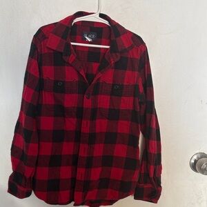 Place kids Red and Black Plaid Shirt